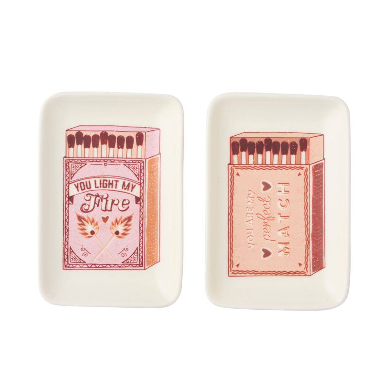 Coast To Coast Lovestruck Ceramic Trinket Dish 2 Assorted