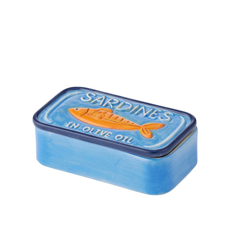 Assemble Tavira Ceramic Trinket Box Blue