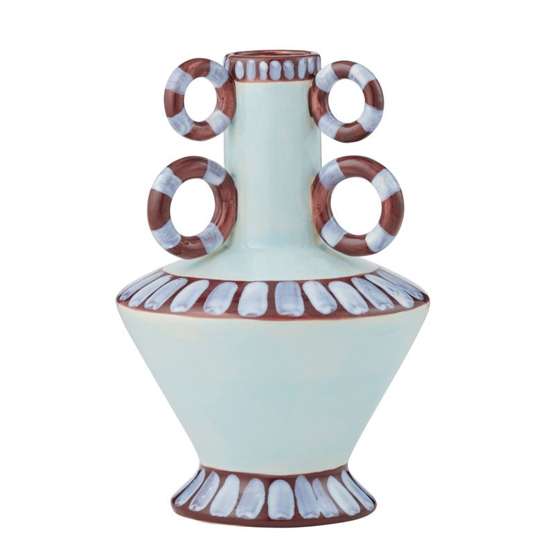 Coast To Coast Flavin Ceramic Vase Mint/Russet