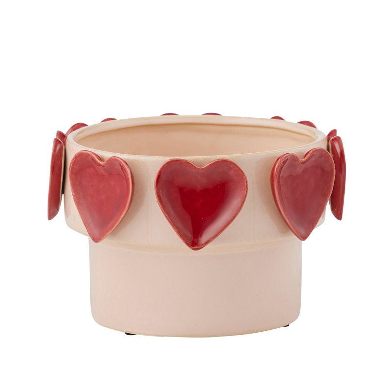 Coast To Coast Amore Ceramic Pot 24x15cm Pink/Red