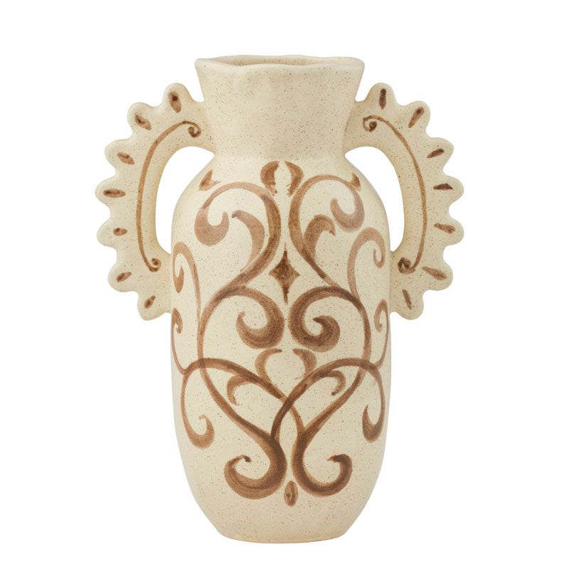 Coast To Coast Tullia Ceramic Vase Ivory/Chocolate