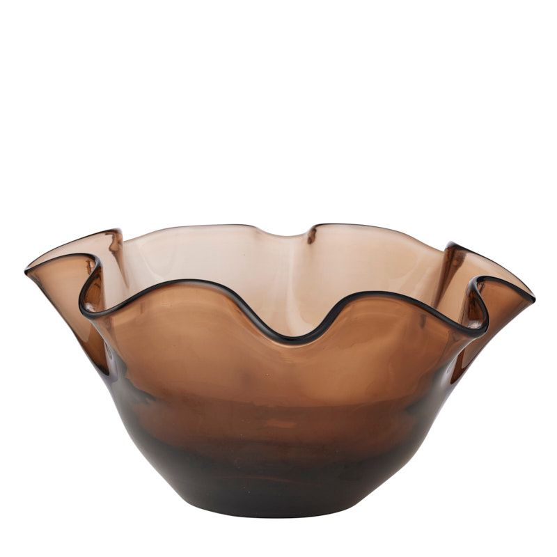 Coast To Coast Britta Glass Bowl Chocolate