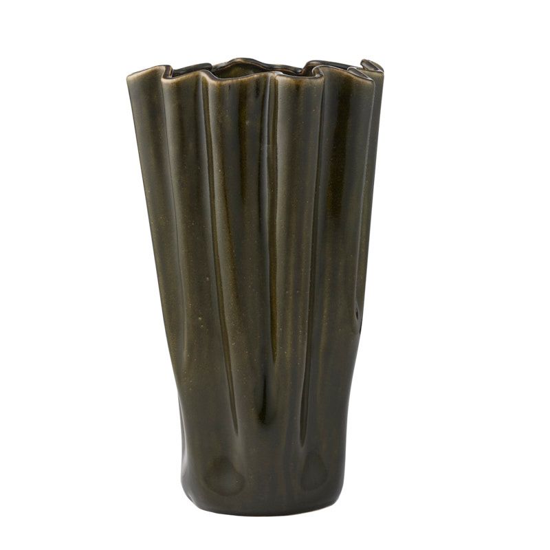 Coast To Coast Hollis Ceramic Vase Dark Olive