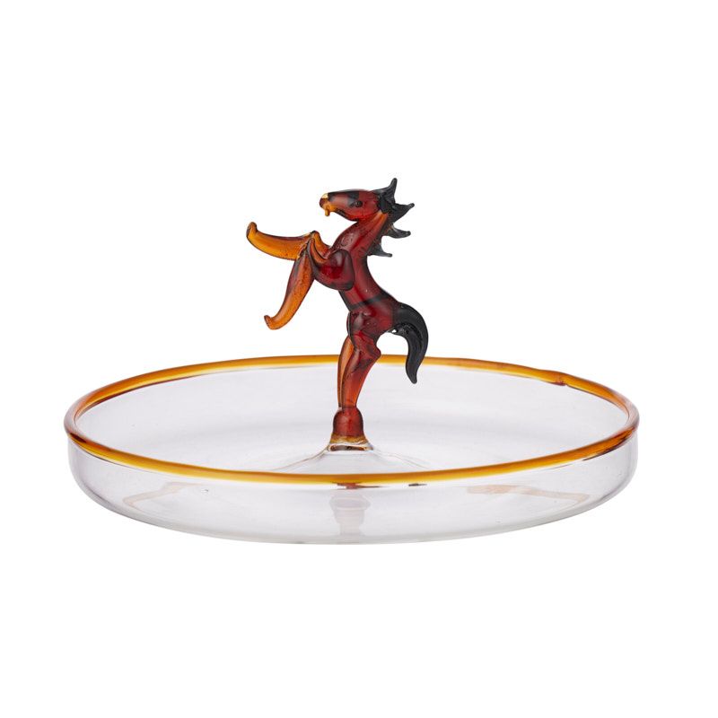 Coast To Coast Dancing Horse Glass Trinket Dish