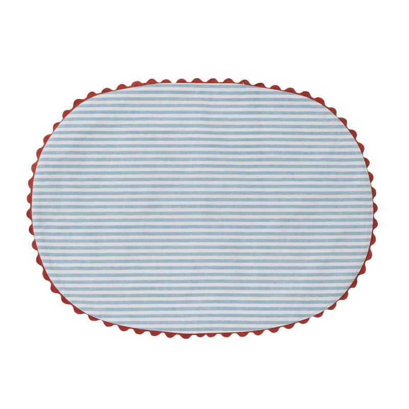 Coast To Coast Faye Cotton Placemat Sky/Red