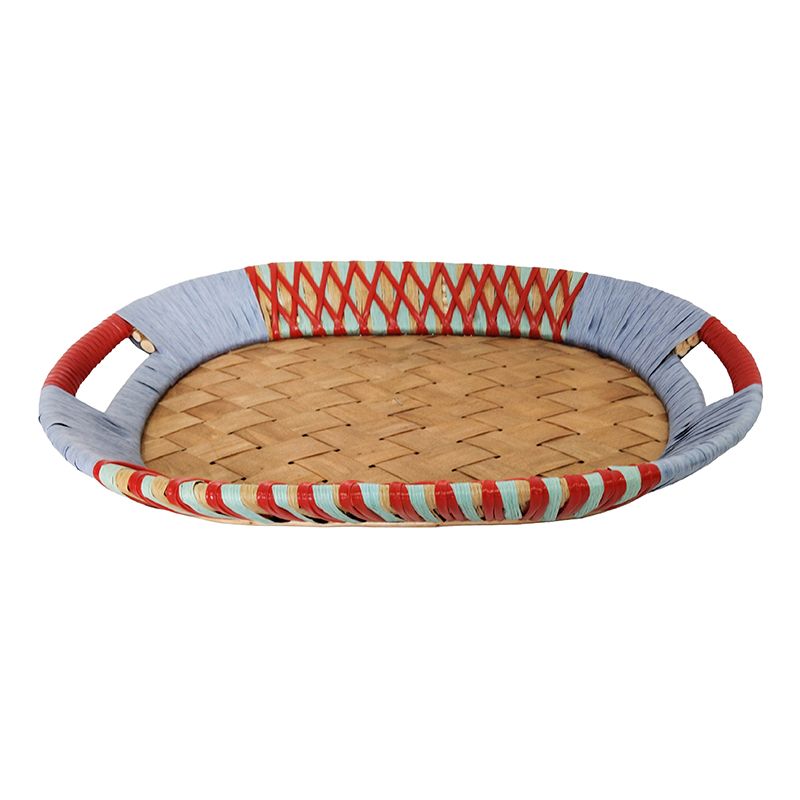 Assemble Maine Wood/PP Tray Blue/Red