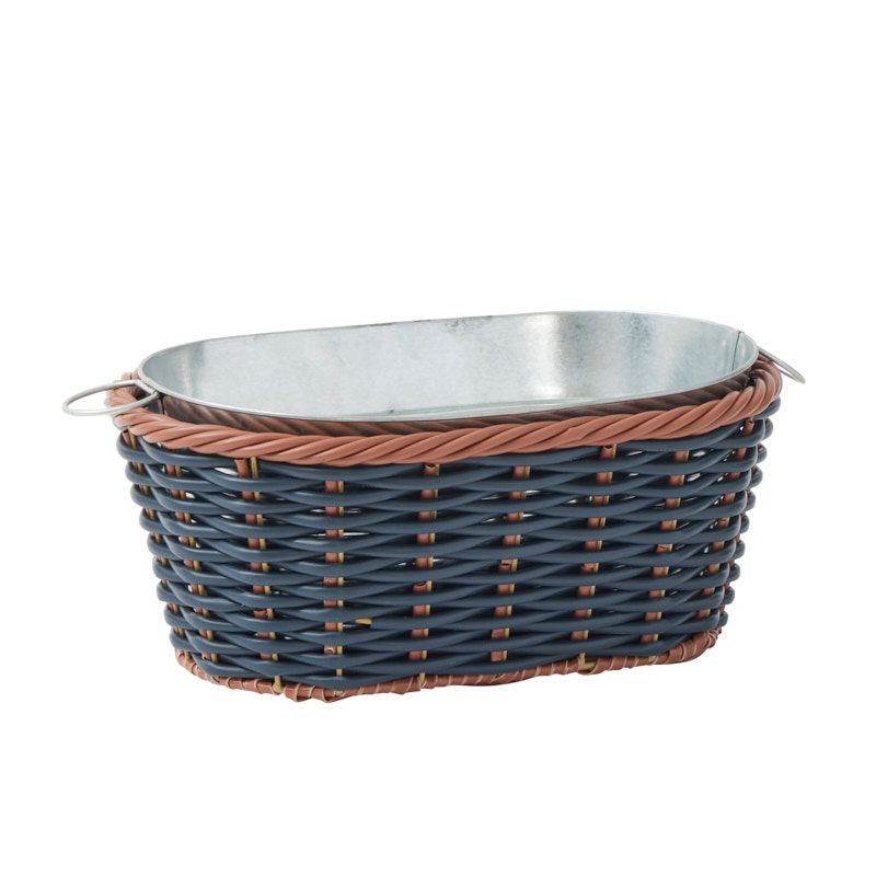 Assemble Bubbles PE Rattan Cooler Blue