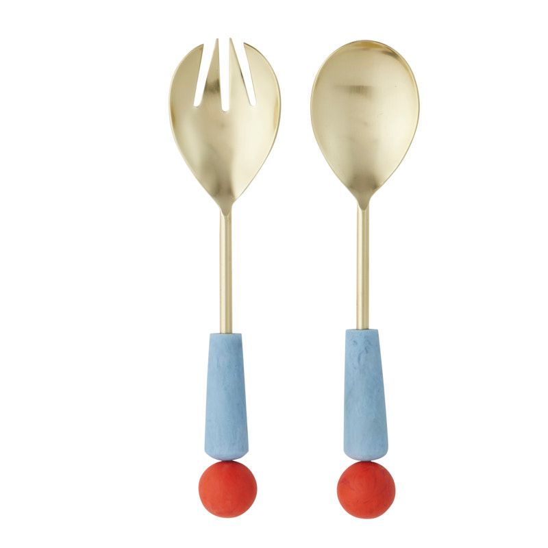Assemble Alonso Set of 2 Resin Salad Servers Red