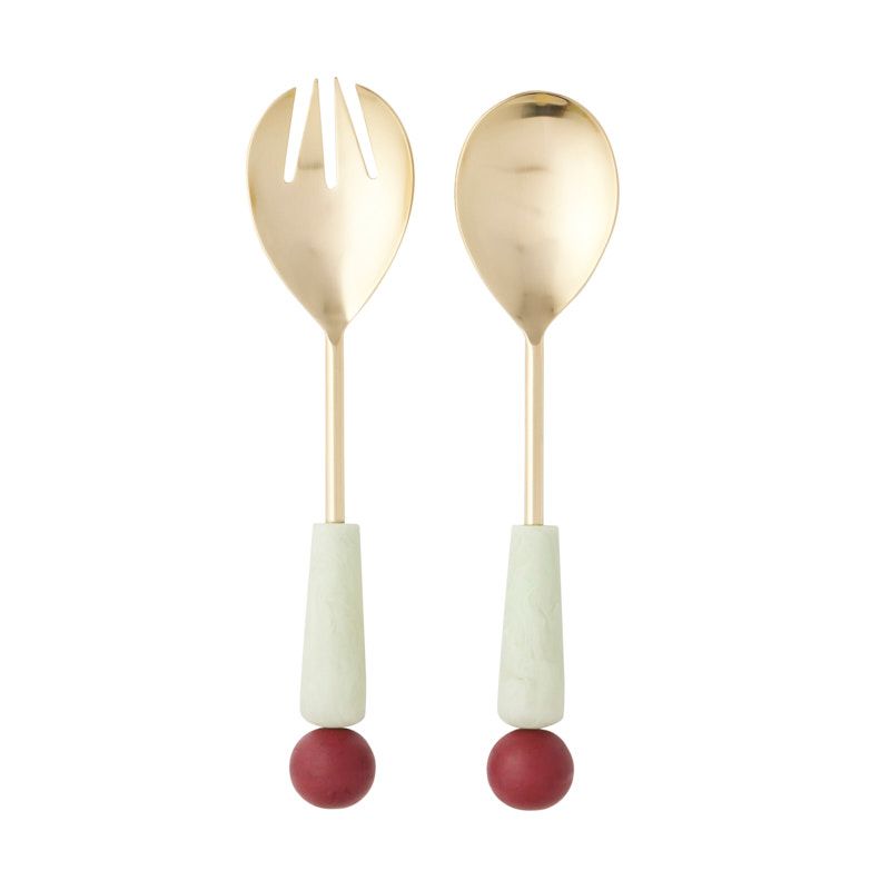 Assemble Alonso Set of 2 Resin S/Servers Russet