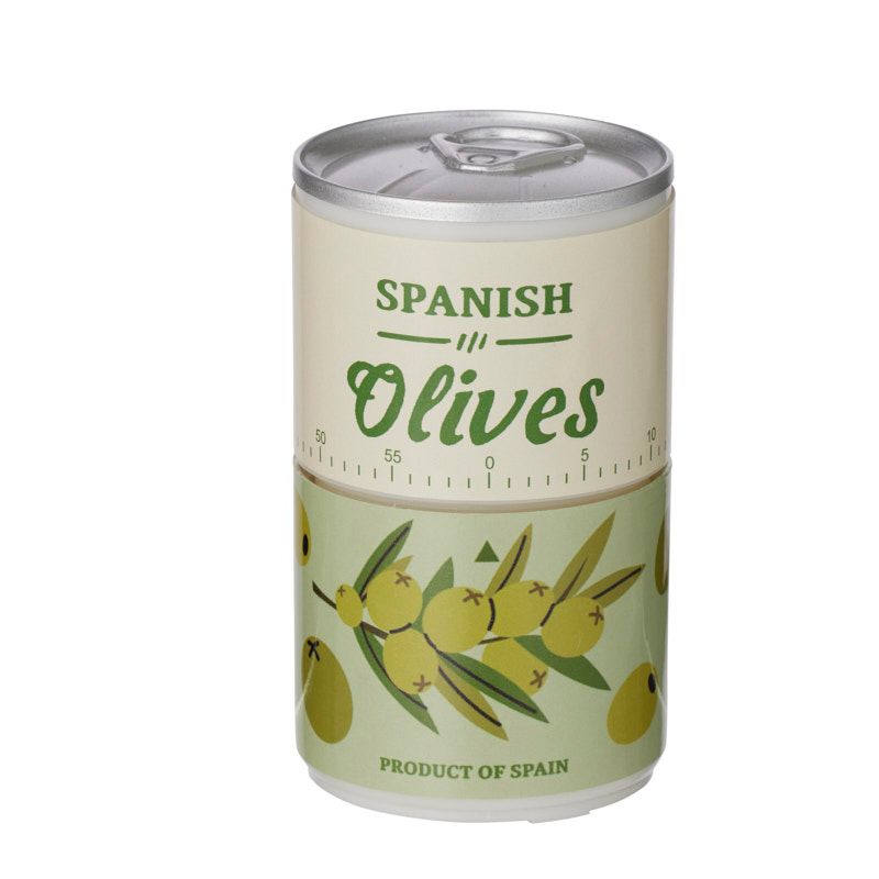 Assemble Olive Tin Plastic 60min Timer
