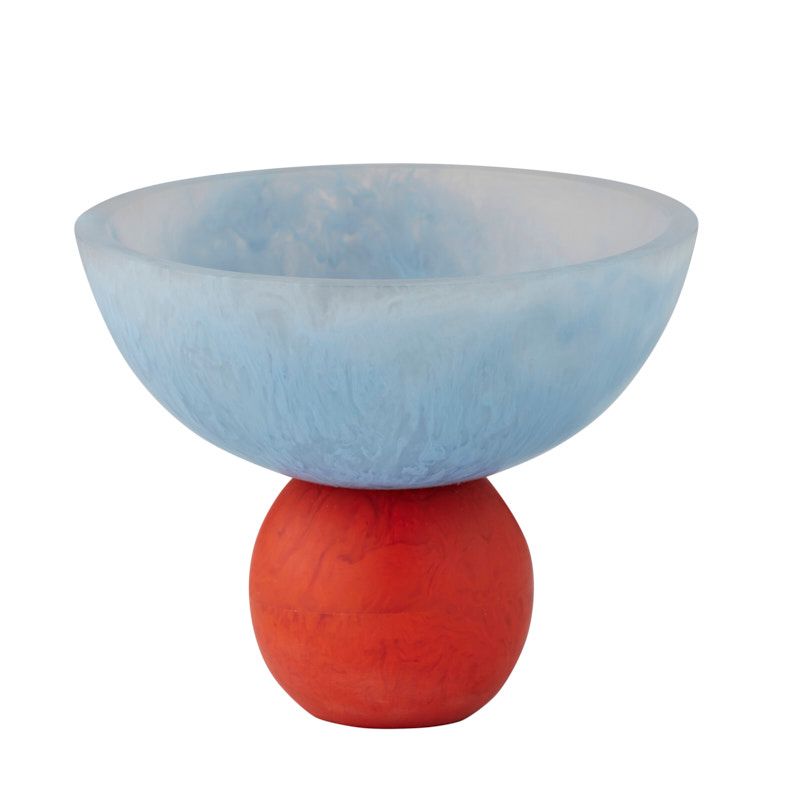 Assemble Alonso Resin Footed Bowl Red