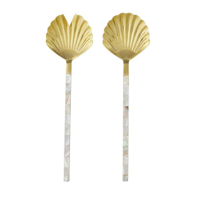 Assemble Shelley Set of 2 Stainless Steel MOP Salad Servers