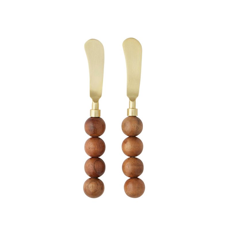Assemble Adler Set of 2 Stainless Steel/Wood Spreaders