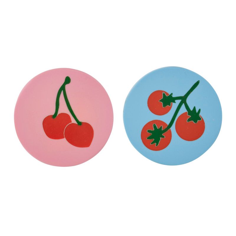 Assemble Tomato/Cherry Resin Coaster 2 Assorted
