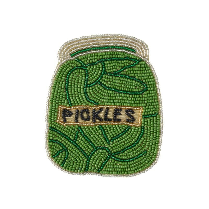Coast To Coast Pickles Beaded Coaster Green