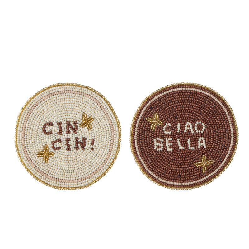 Coast To Coast Bella Cin Beaded Coaster 2 Assorted