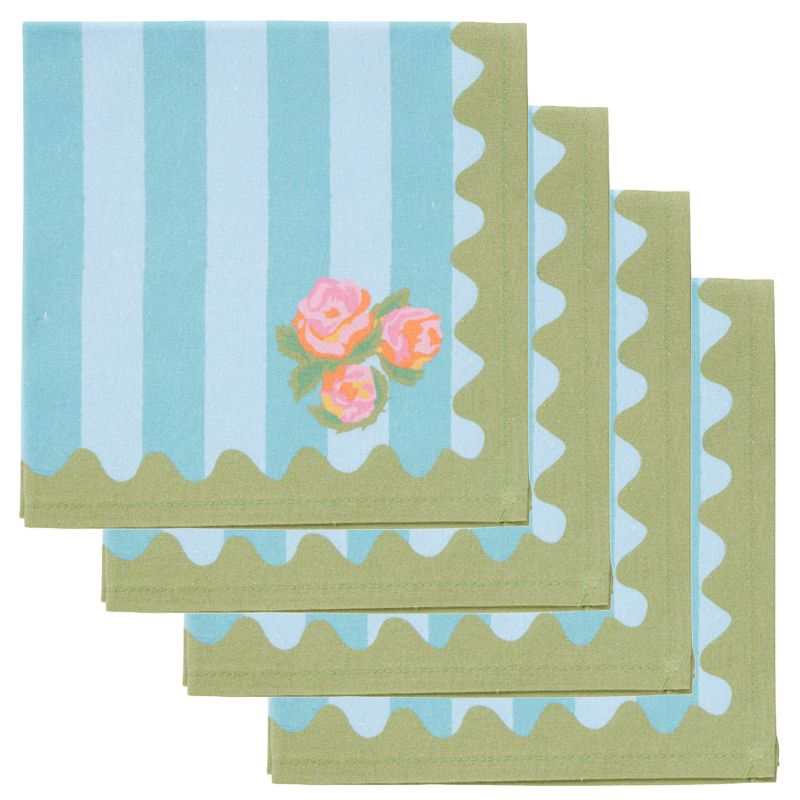 Assemble Rosa Set of 4 Cotton/Polyester Napkin Multi