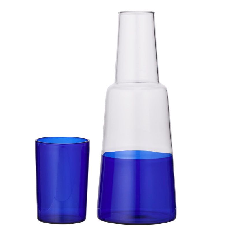 Assemble Blyton Carafe/Glass Set Blue