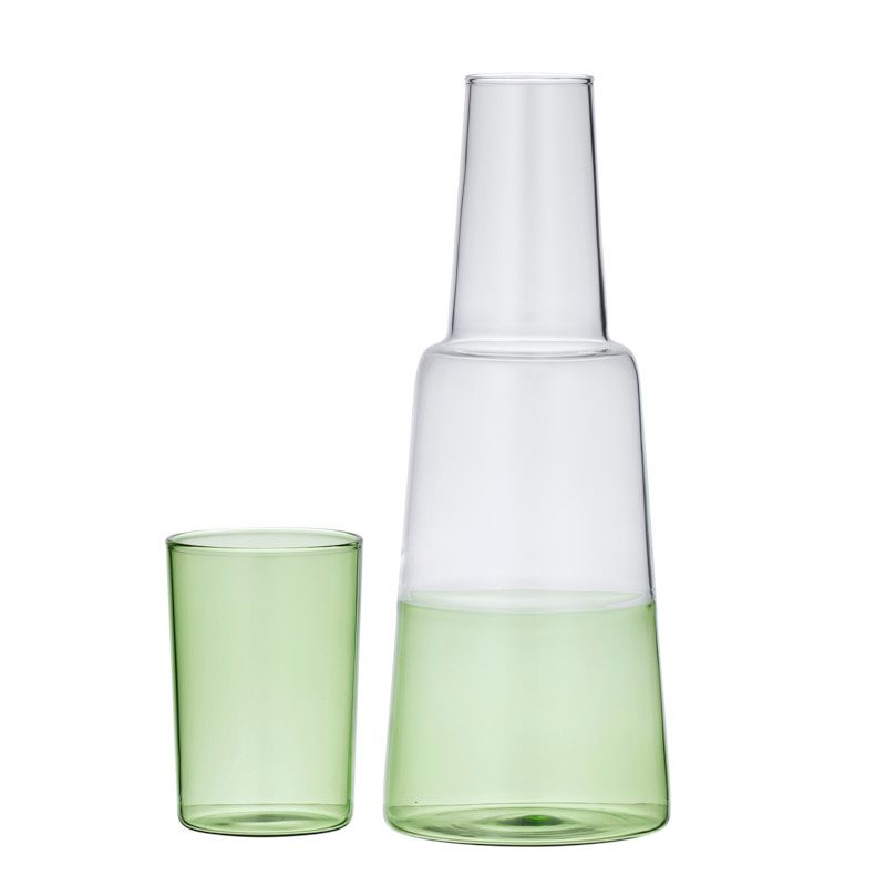 Assemble Blyton Carafe/Glass Set Green