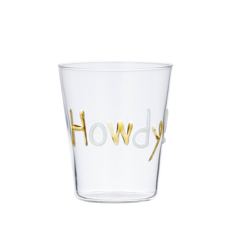 Assemble Howdy Glass Tumbler Amber/White