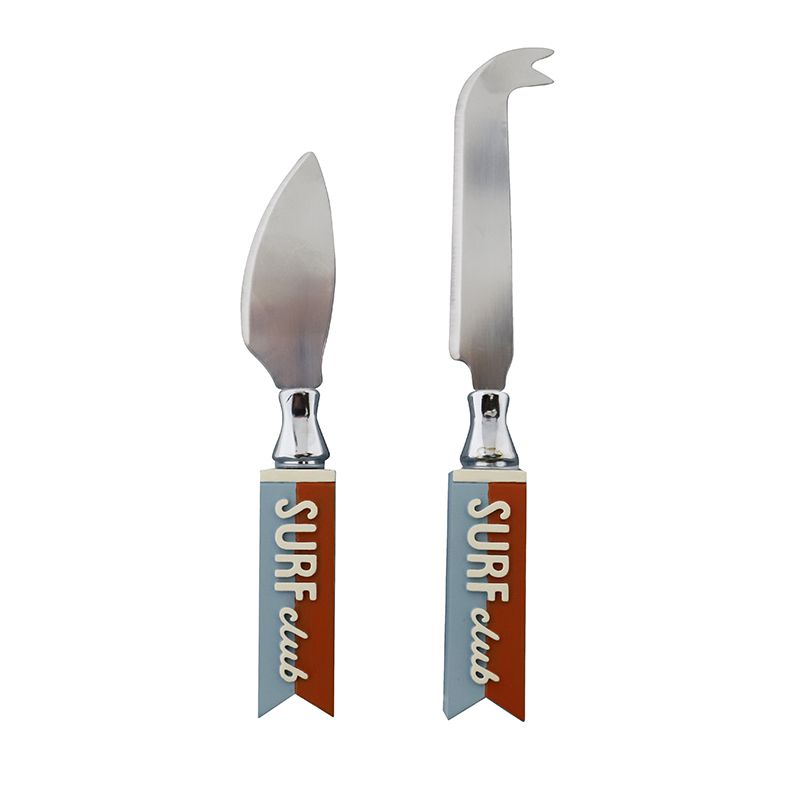 Goldy Gifts Surf Club Set of 2 Resin Cheese Knives