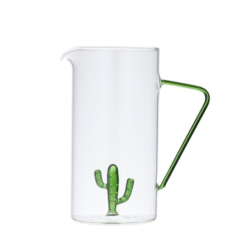 Assemble Cactus Glass Jug Green