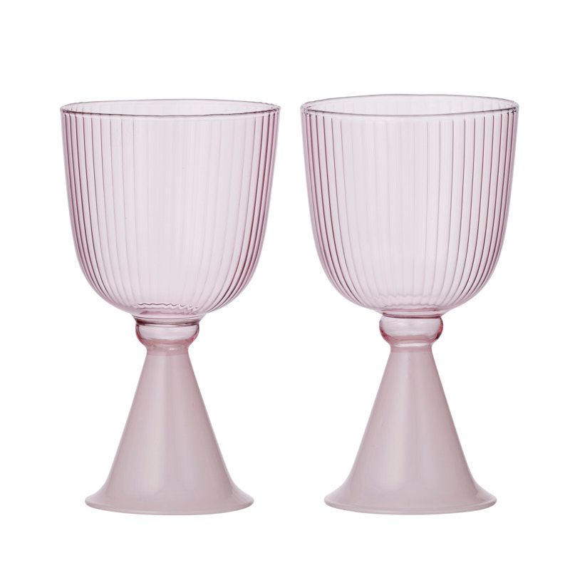Assemble Glendale Set of 2 Wine Glass Rose