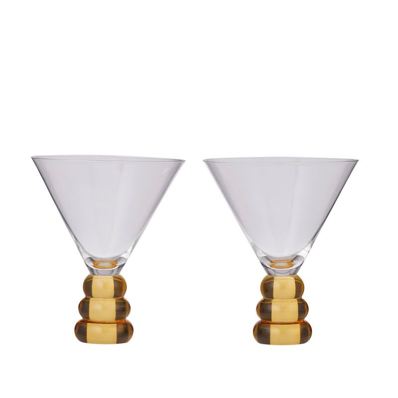 Assemble Avondale Set of 2 Glass Goblet Amber