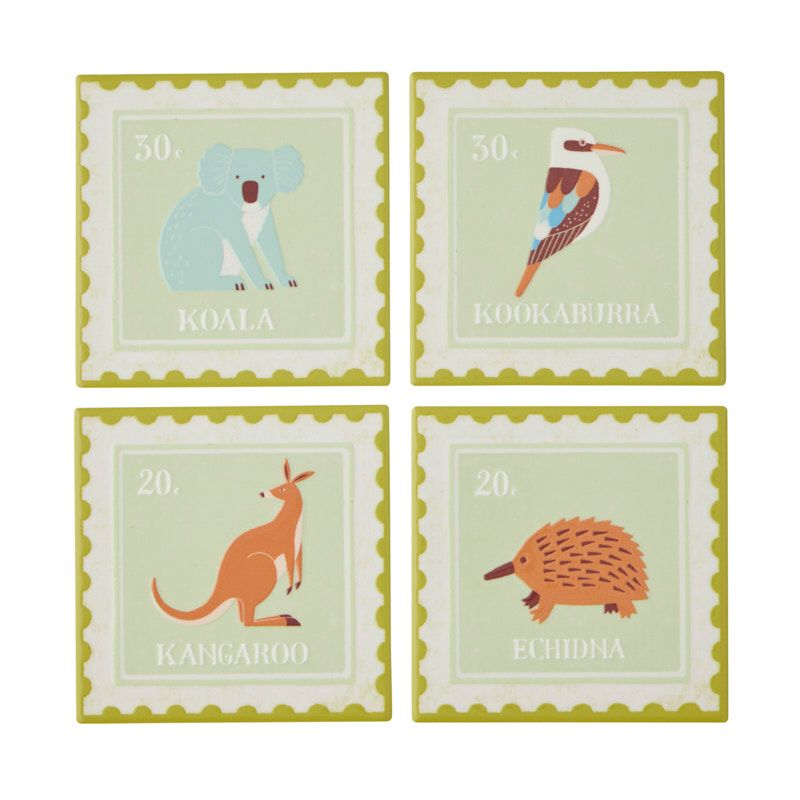 Goldy Gifts The Irwins Set of 4 Ceramic Coasters