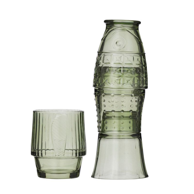 Assemble Frank Set of 4 Stackable Glass Olive