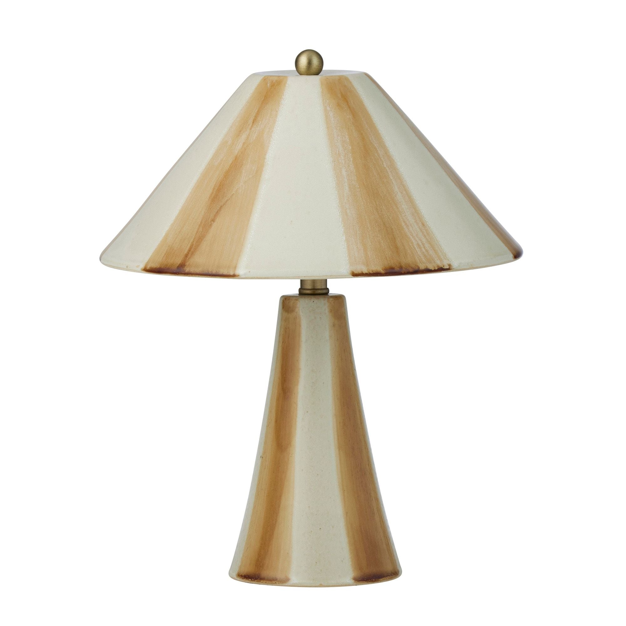 Coast To Coast Athol Ceramic Lamp Mustard/Ivory