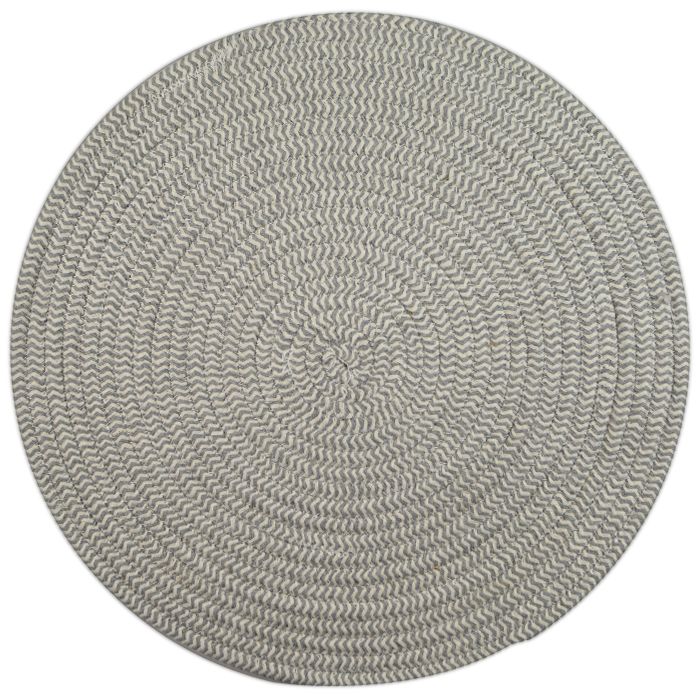 Assemble Demi Cotton Round Placemat Grey/White