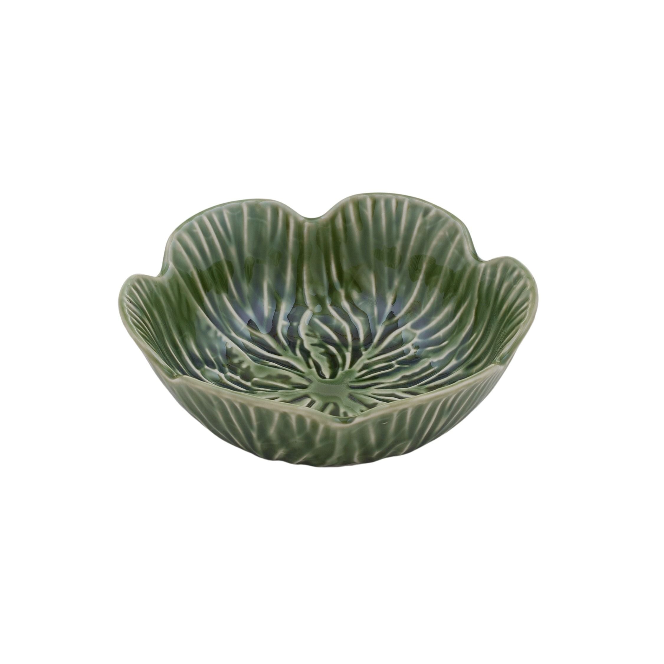 Assemble Cabbage Ceramic Bowl 15x5cm Green