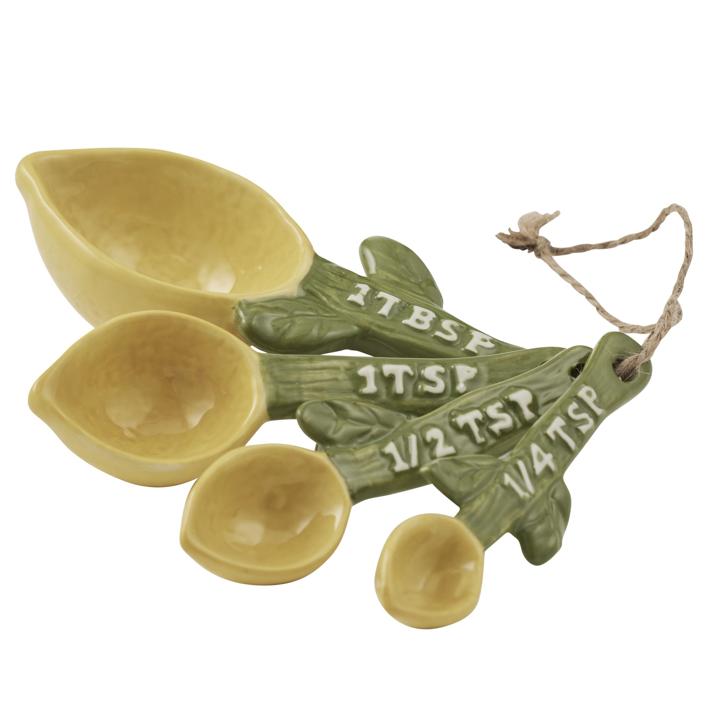 Assemble Limone Set of 4 Ceramic M'Spoons Yellow