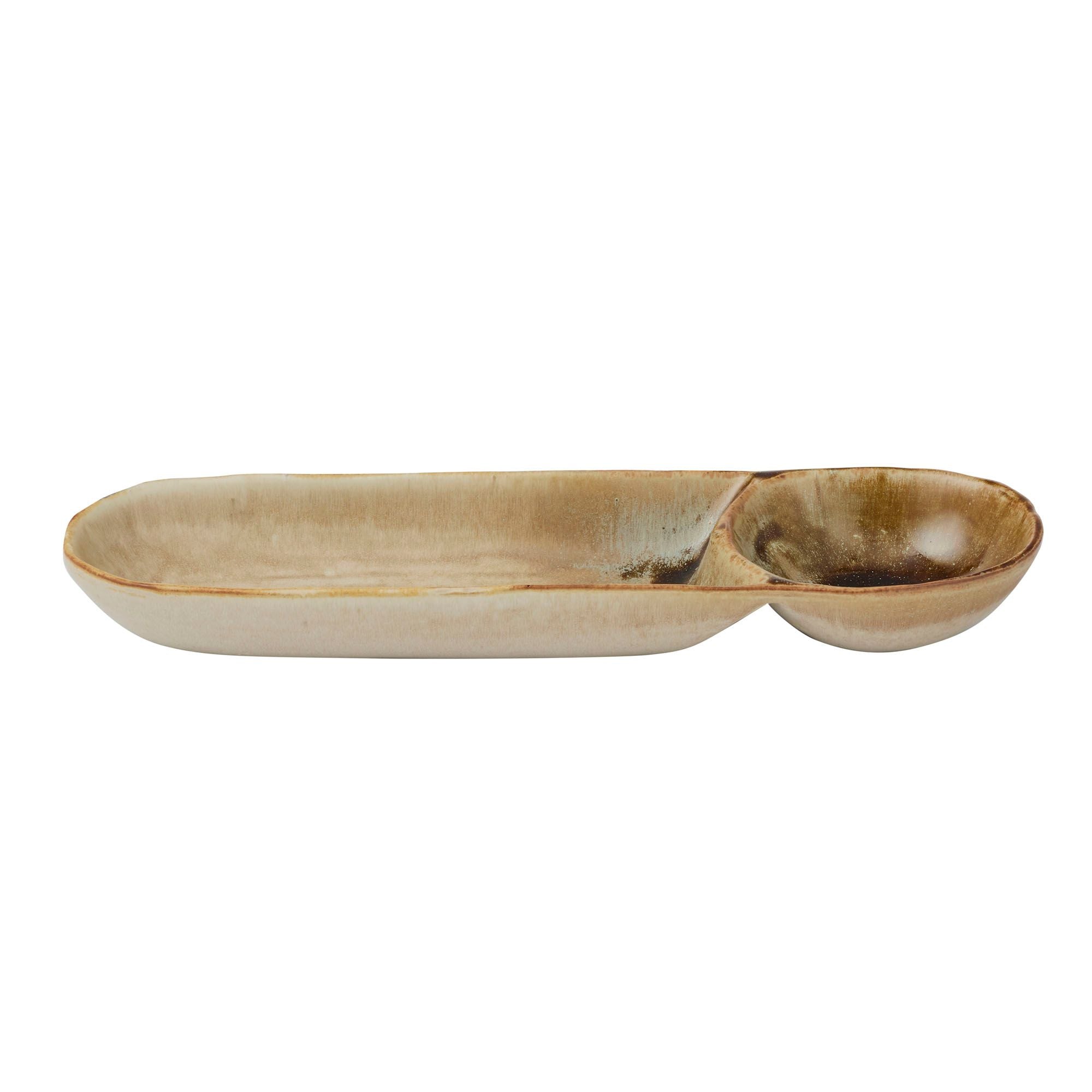 Assemble Mia Ceramic Dish 9.5x33x4cm Toffee