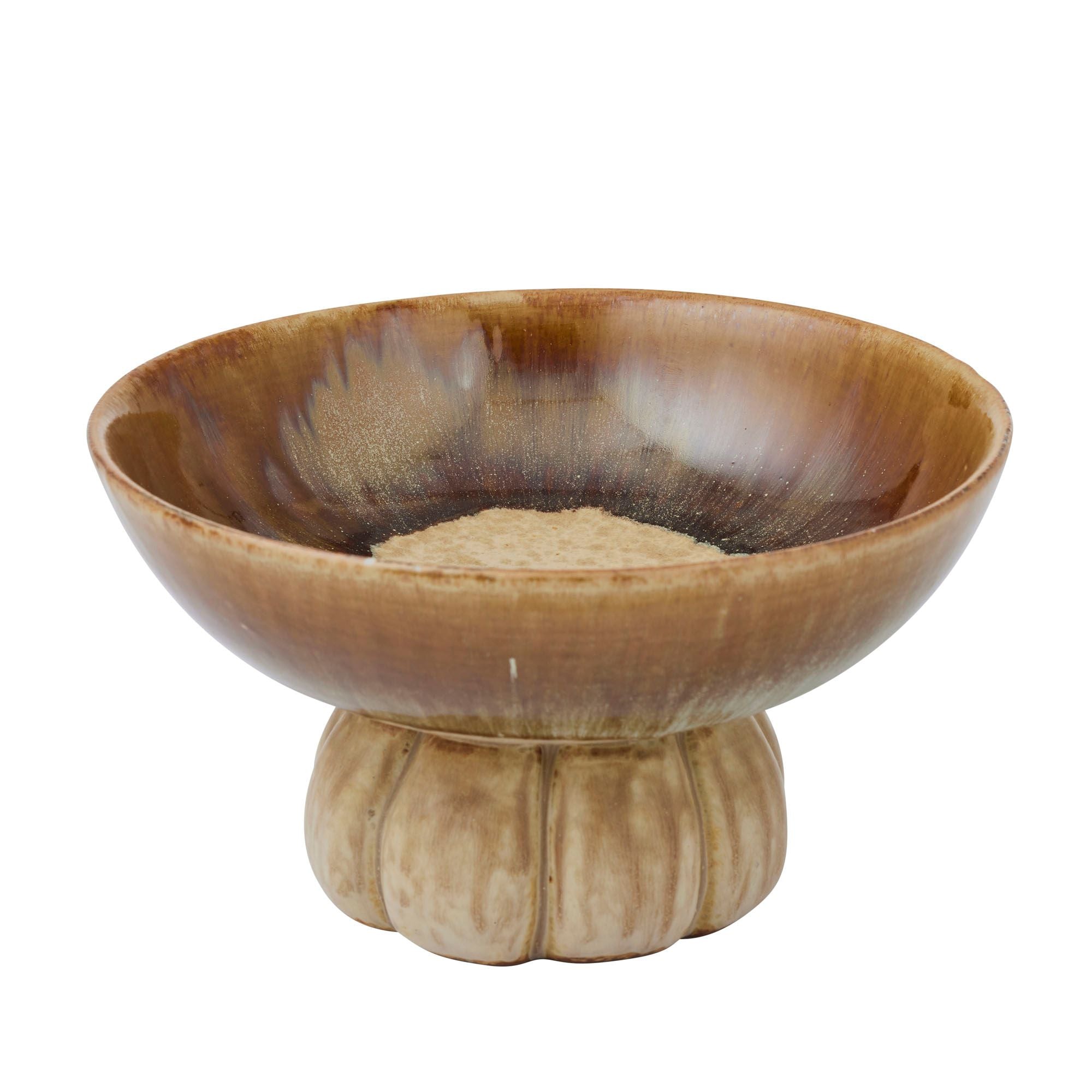 Assemble Mia Ceramic Foot Bowl Toffee