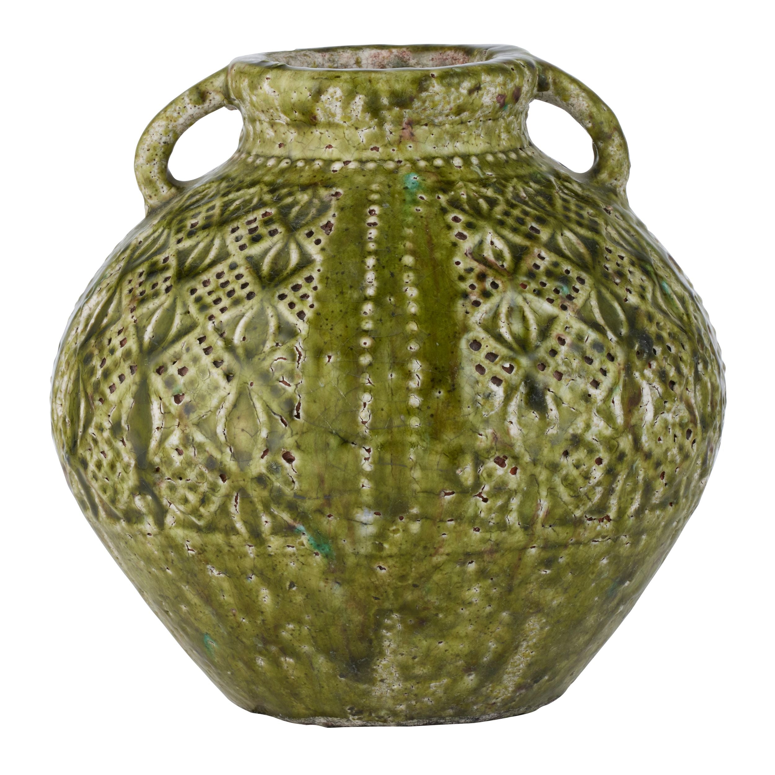 Coast To Coast Siracusa Ceramic Urn Green