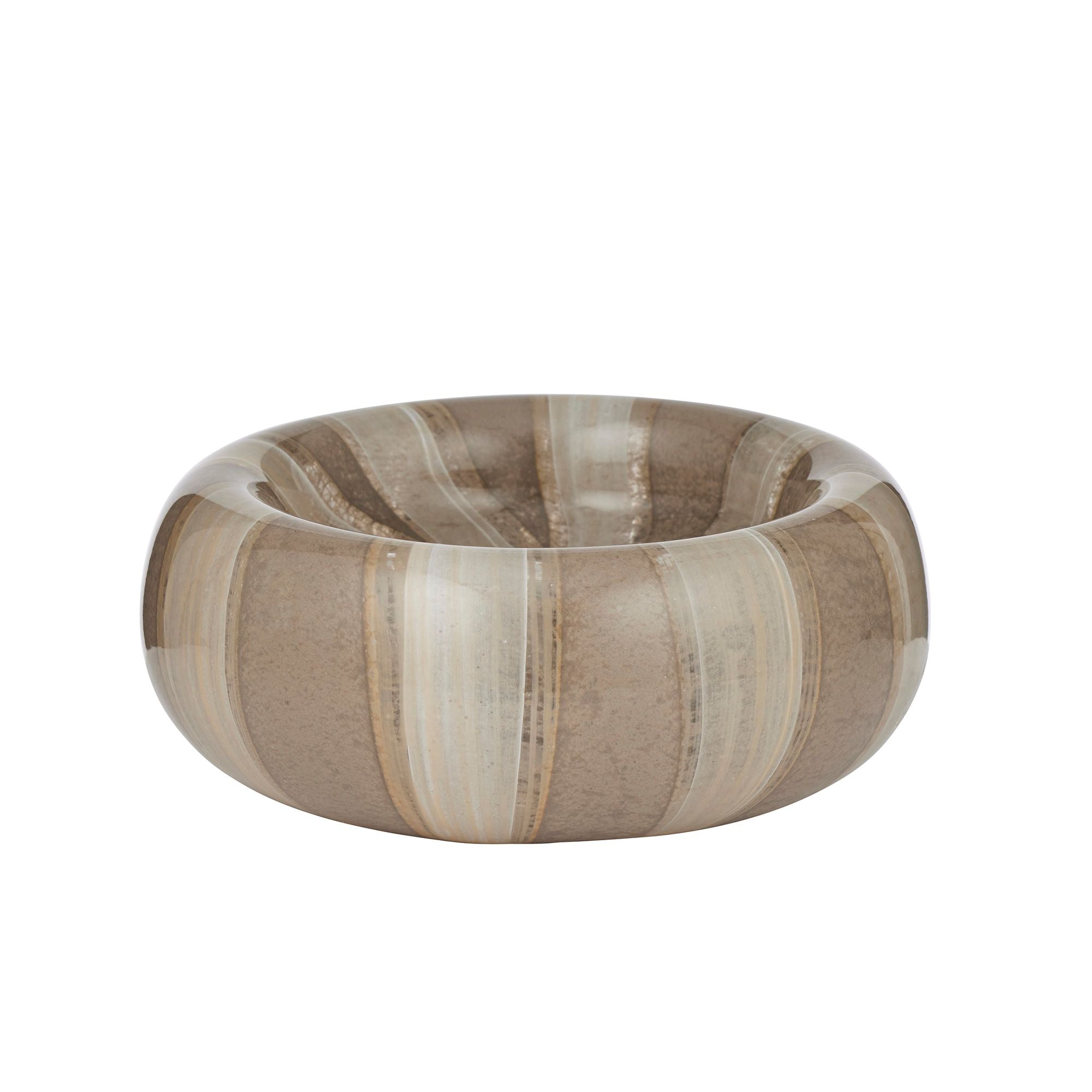 Coast To Coast Staten Glass Bowl Taupe/Ivory