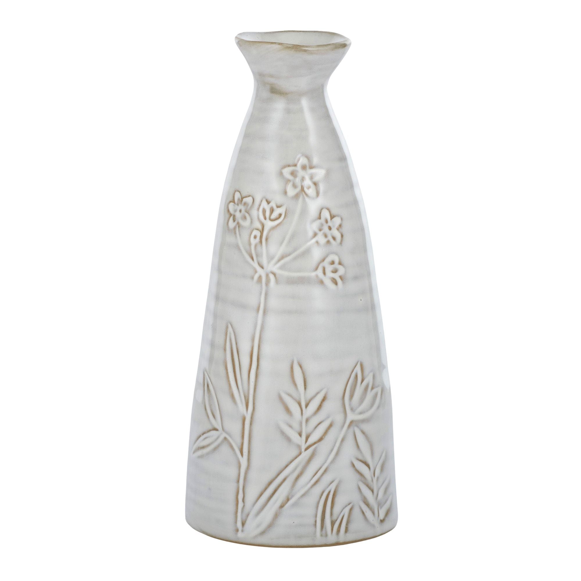 Coast To Coast Oshi Ceramic Vase 7.5x18cm Ivory