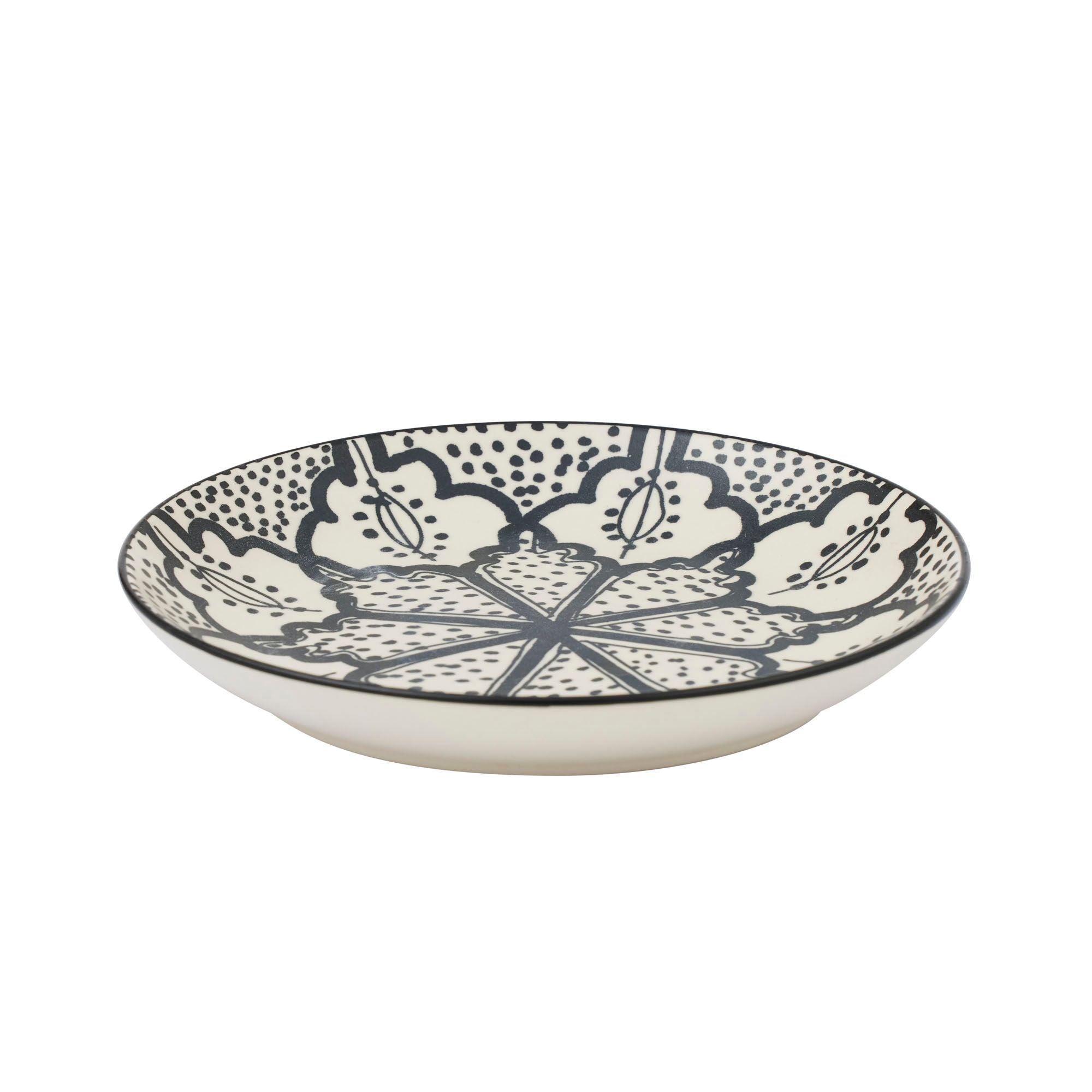 Assemble Aleah Ceramic Plate Black/White