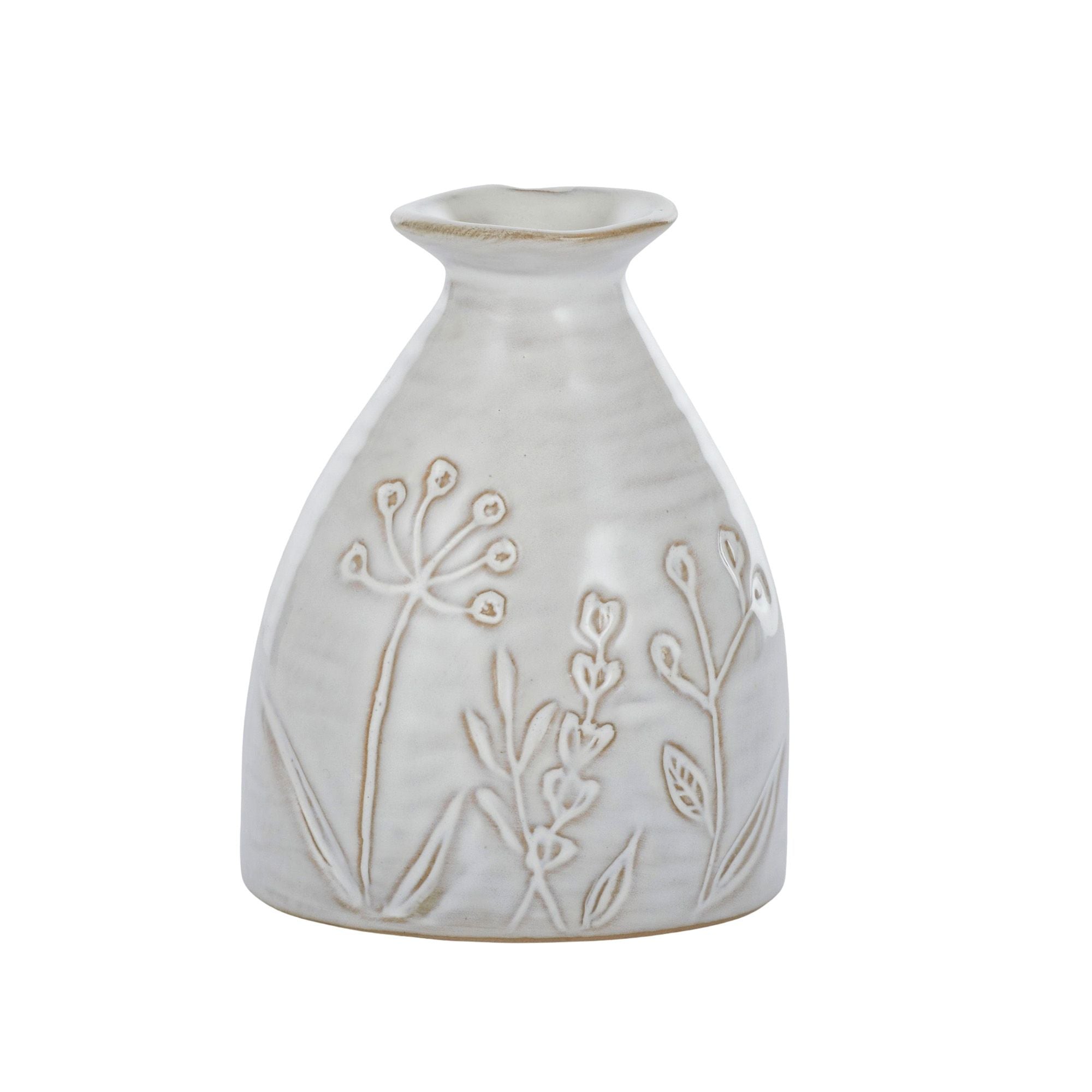 Coast To Coast Oshi Ceramic Vase 8.5x11cm Ivory