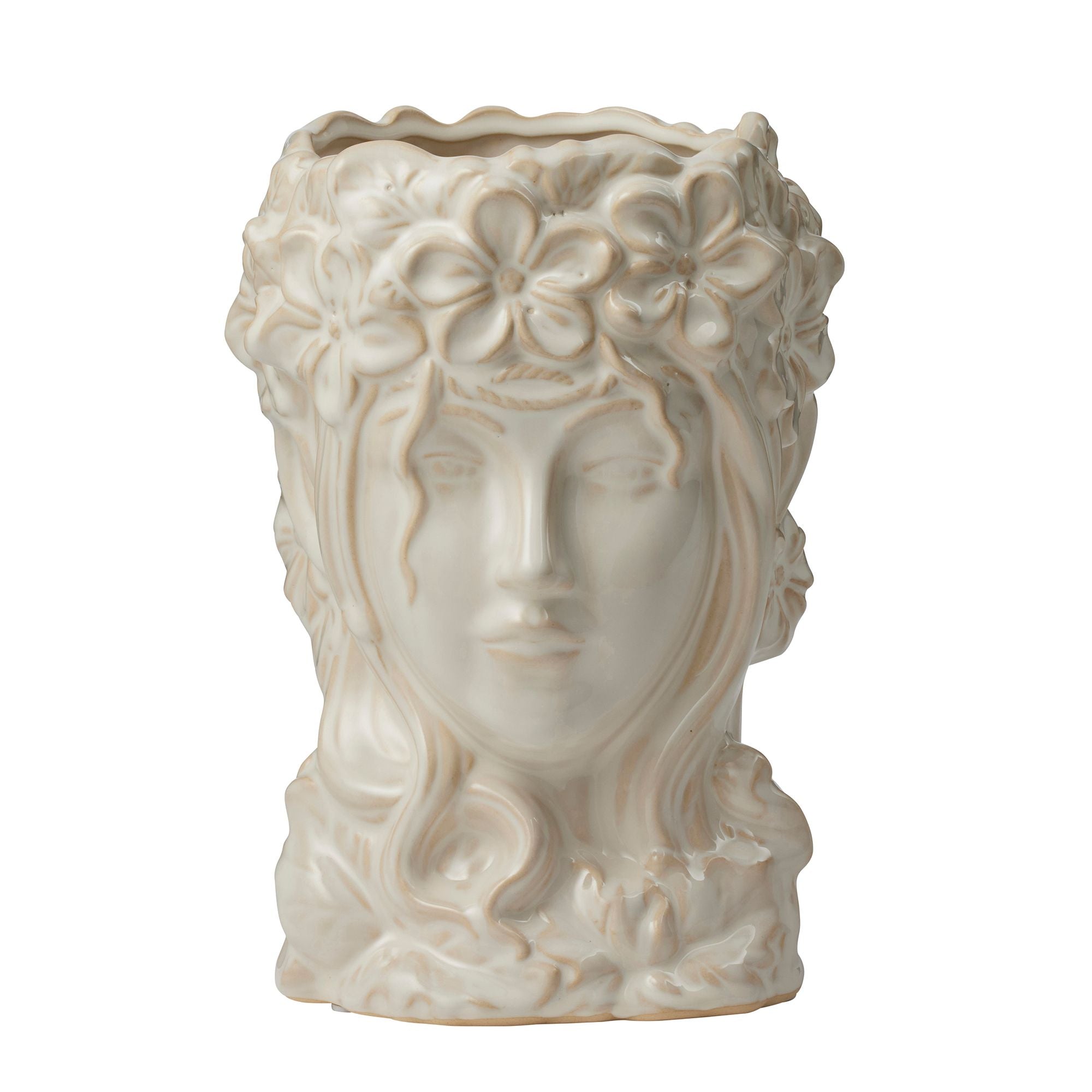 Coast To Coast Giulia Ceramic Pot Ivory