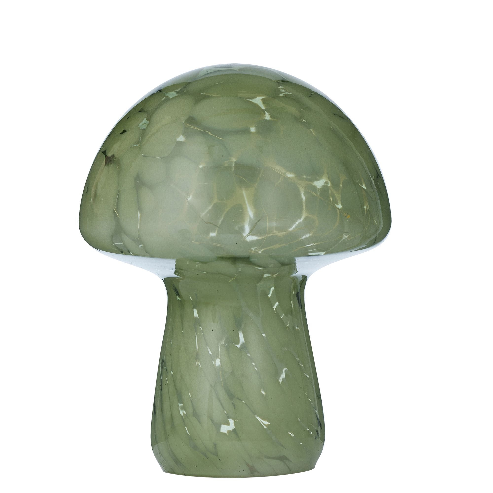 Coast To Coast Mushroom Glass LED Lamp 17x21cm Green