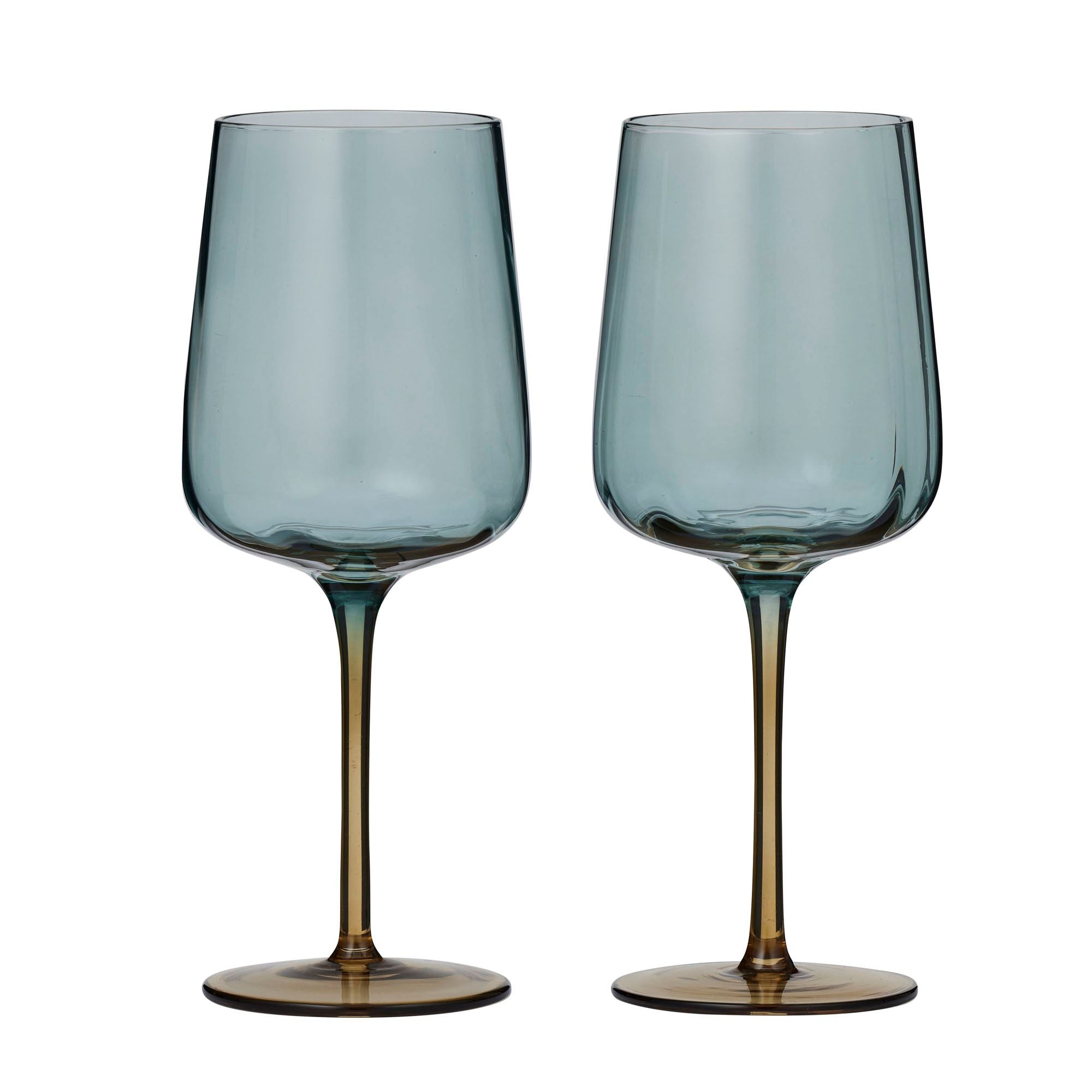 Assemble Tallo Set of 2 Wine Glass Blue/Amber
