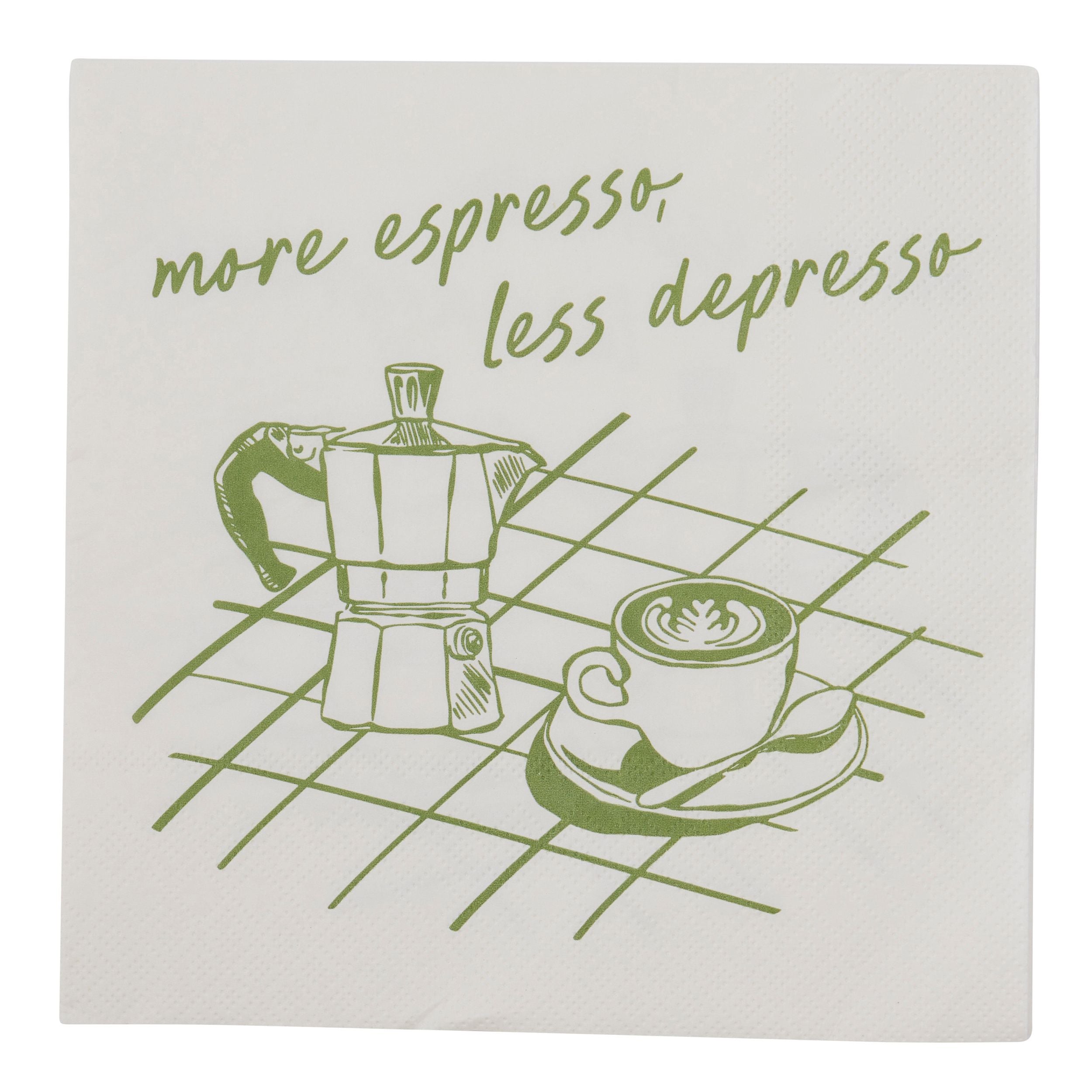 Assemble More Espresso 20pk 3 Ply Napkin Green