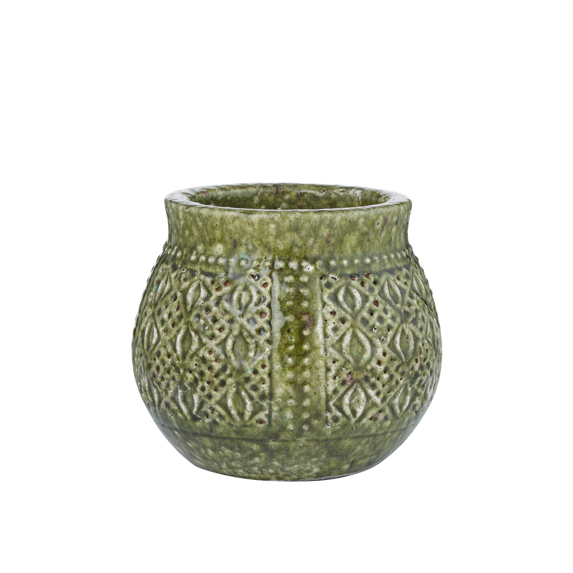 Coast To Coast Siracusa Ceramic Pot Green