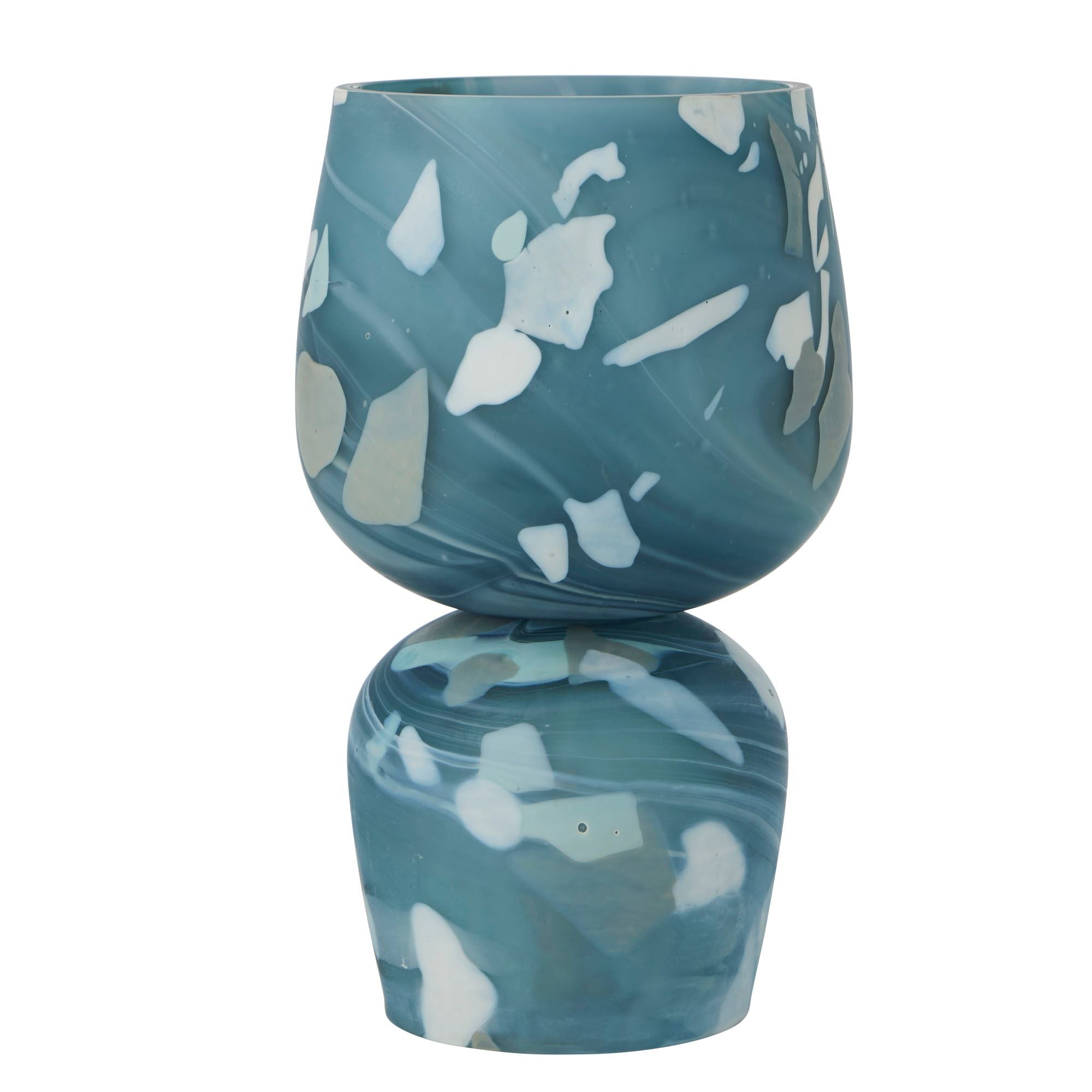 Coast To Coast Bronte Glass Vase 20x32cm Blue/White