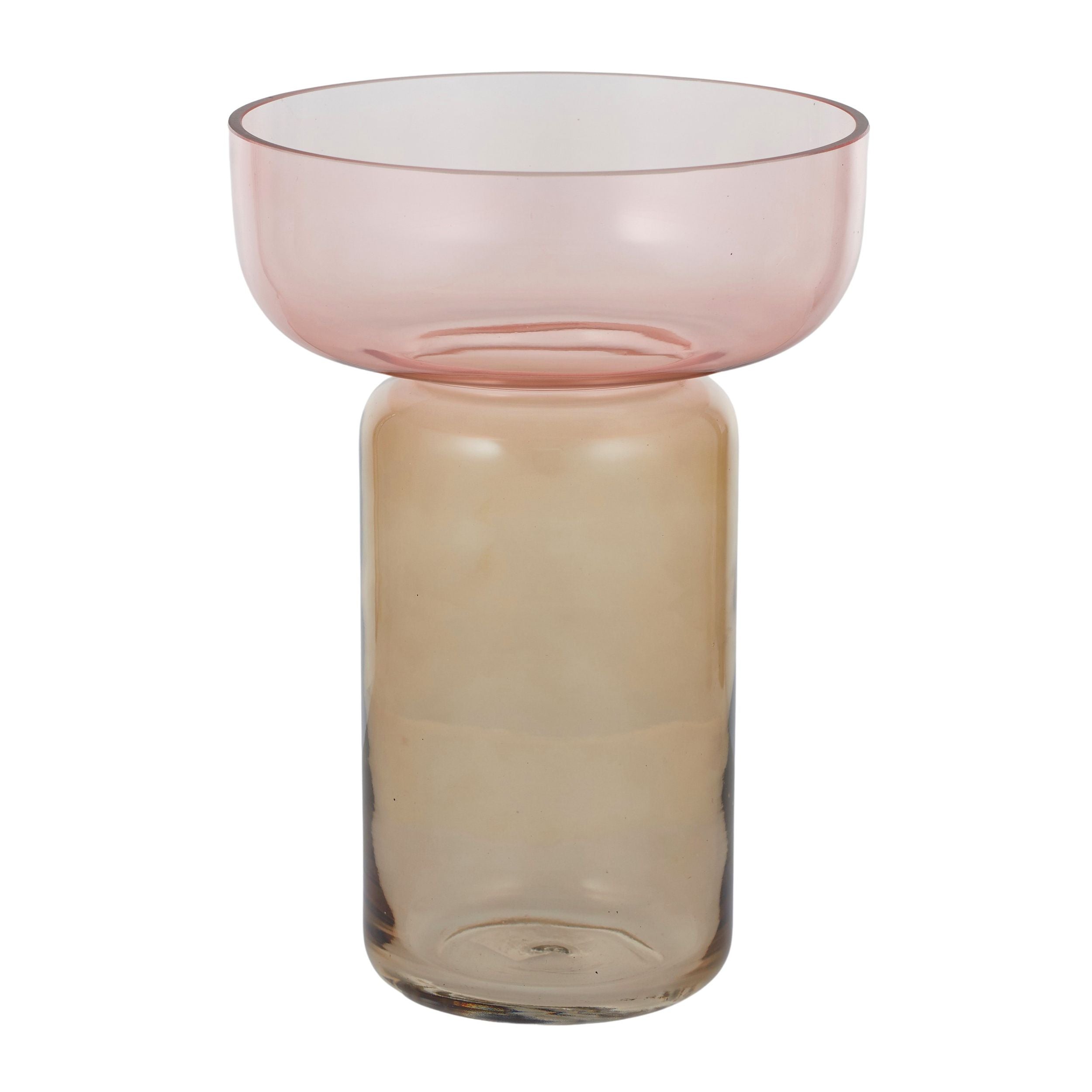 Coast To Coast Asta Glass Footed Vase Pack/Amber