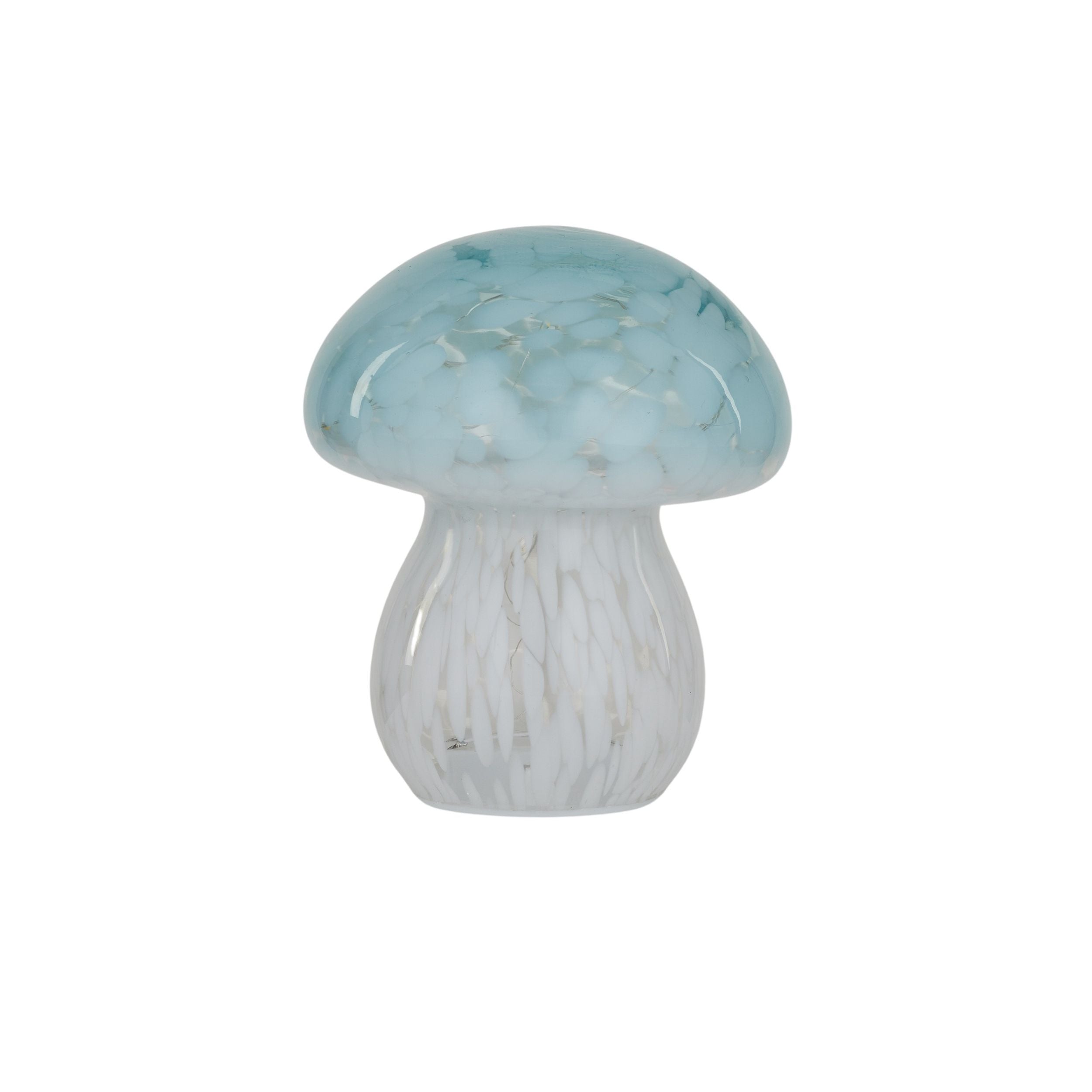 Coast To Coast Mushroom Glass LED Lamp White/Blue