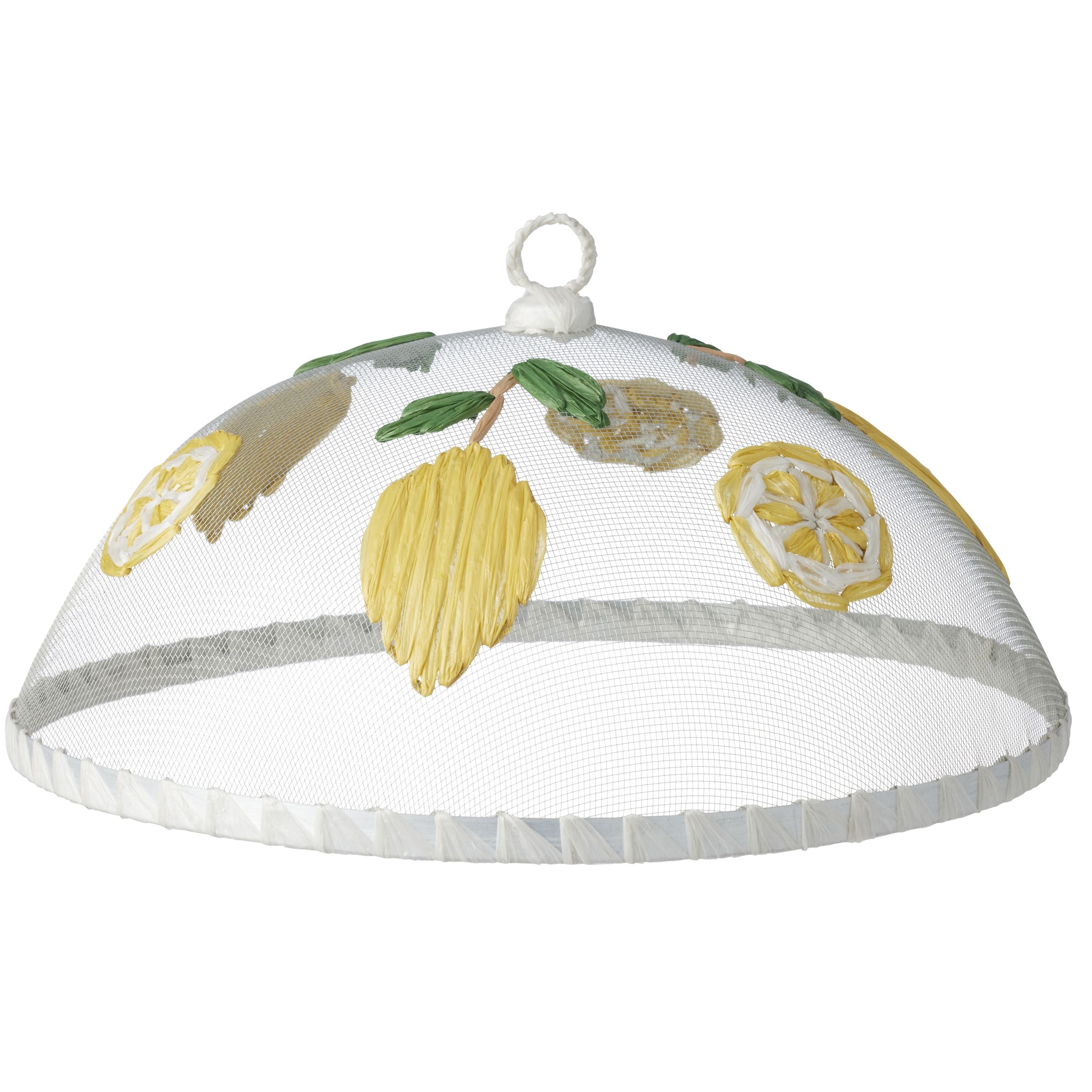 Assemble Limone Mesh Food Cover White/Yellow
